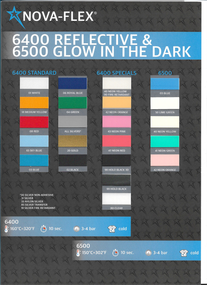 Цветовая карта для плёнок WITPAC NOVA FLEX REFLECTIVE, A4