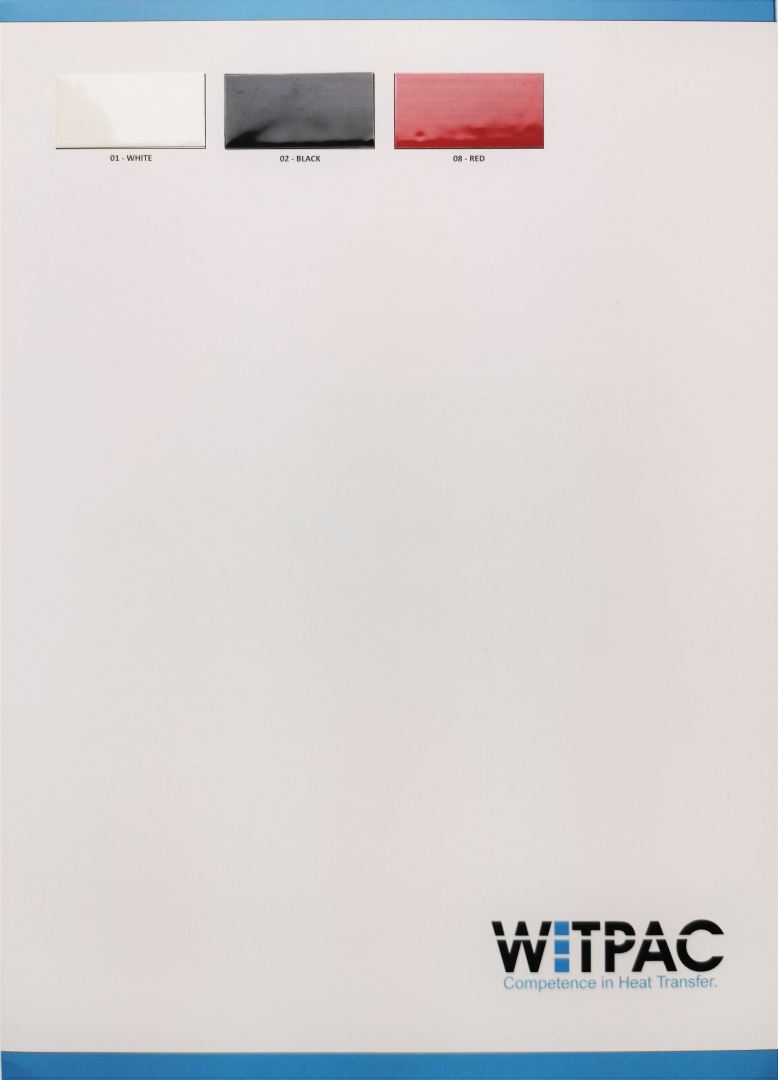 Цветовая карта для плёнок WITPAC NOVA FLEX HIGH GLOSS, A4