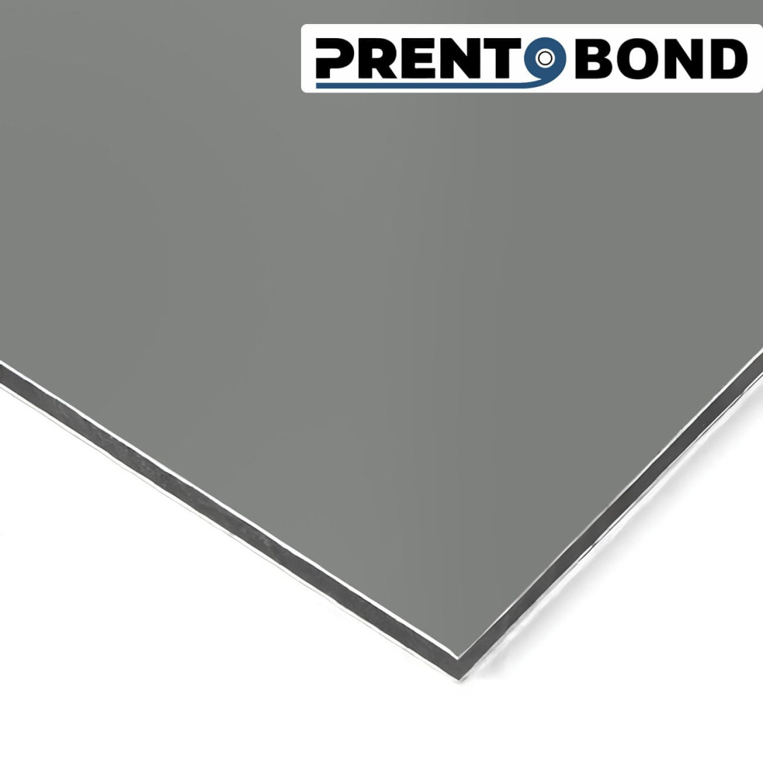 Алюминиевая композитная панель Prento Bond серая RAL7037 стенка 0,21мм, 3x1500x4000мм  